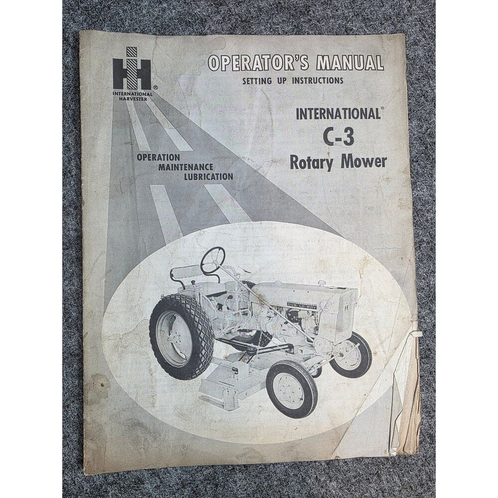 International Harvester C-3 Rotary Mower Operator's Manual 1963 Setup